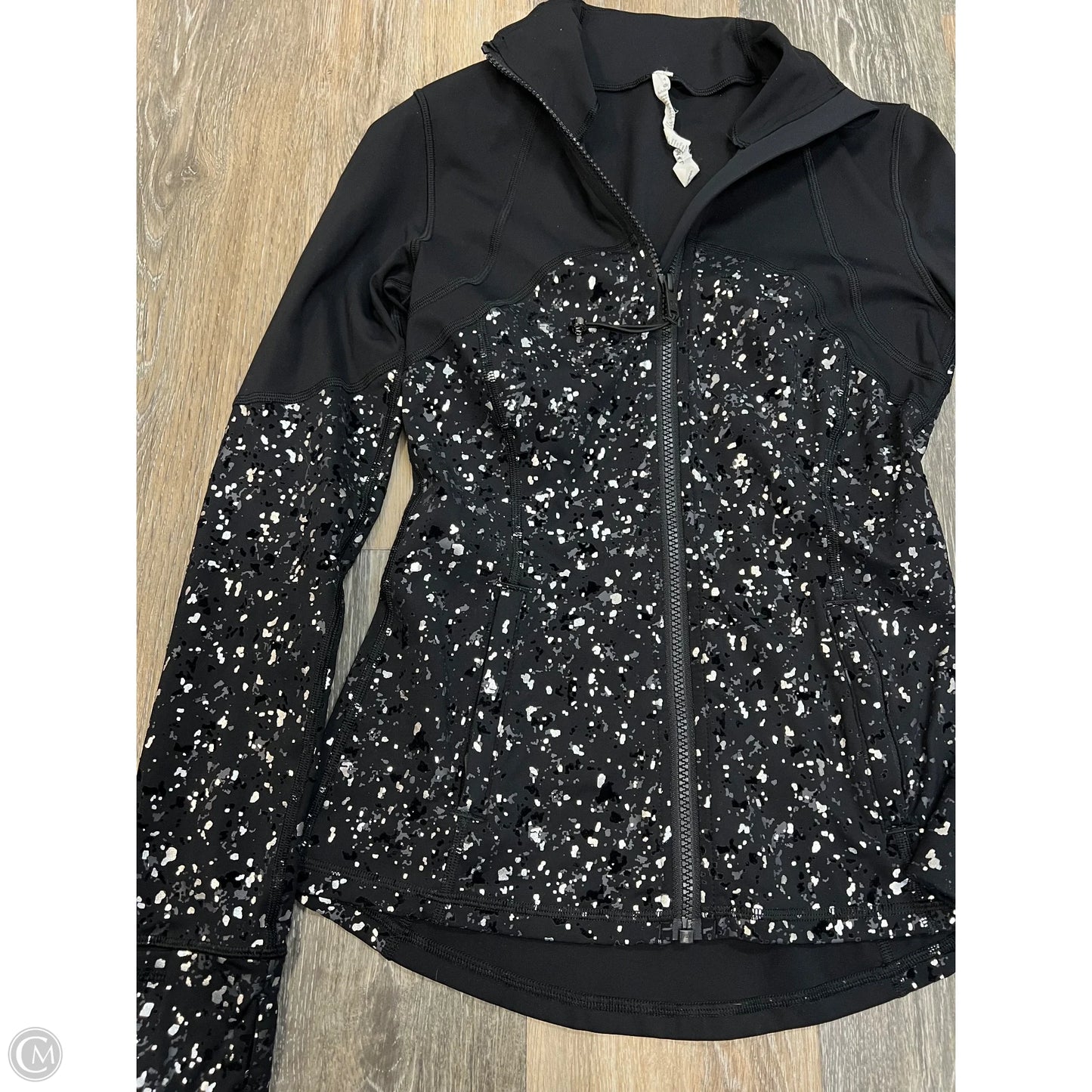 Athletic Jacket By Lululemon In Black, Size: 4