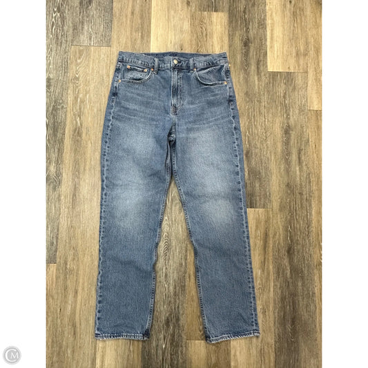 Jeans Straight By Gap In Blue Denim, Size: 12