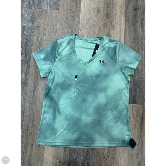 Athletic Top Short Sleeve By Under Armour In Green, Size: Xl