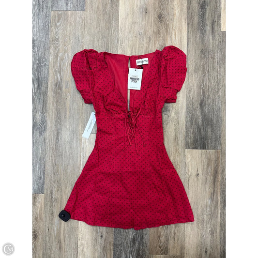 Dress Party Short By Princess Polly In Red, Size: 0
