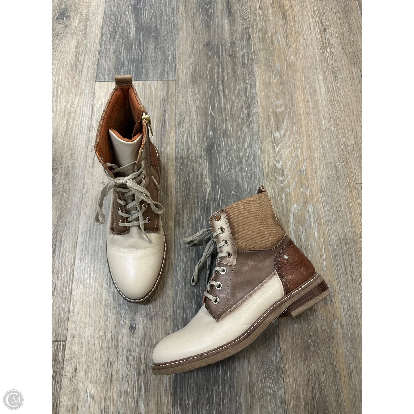 Boots Ankle Flats By Pikolinos In Cream, Size: 7