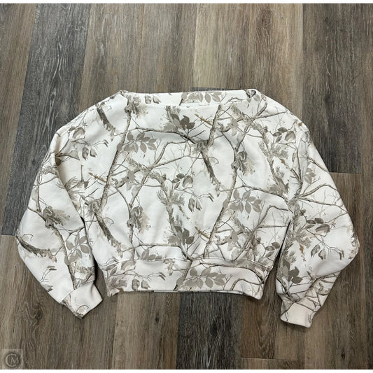 Sweatshirt Crewneck By Abercrombie And Fitch In Camouflage Print, Size: S