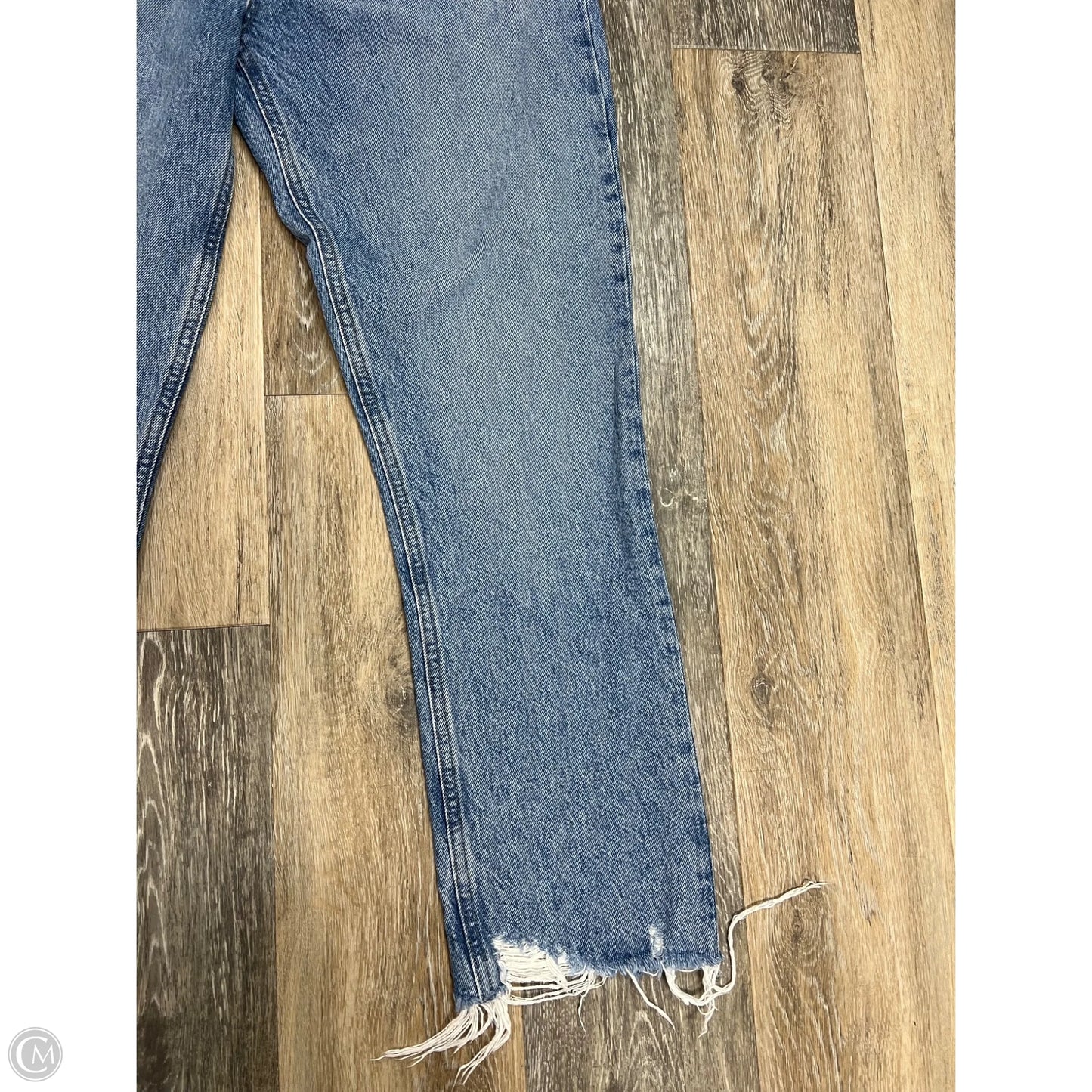 Jeans Straight By Agolde In Blue Denim, Size: 8