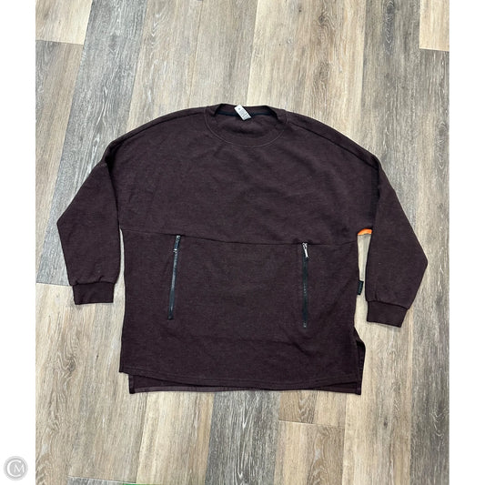 Athletic Sweatshirt Crewneck By Varley In Brown, Size: M