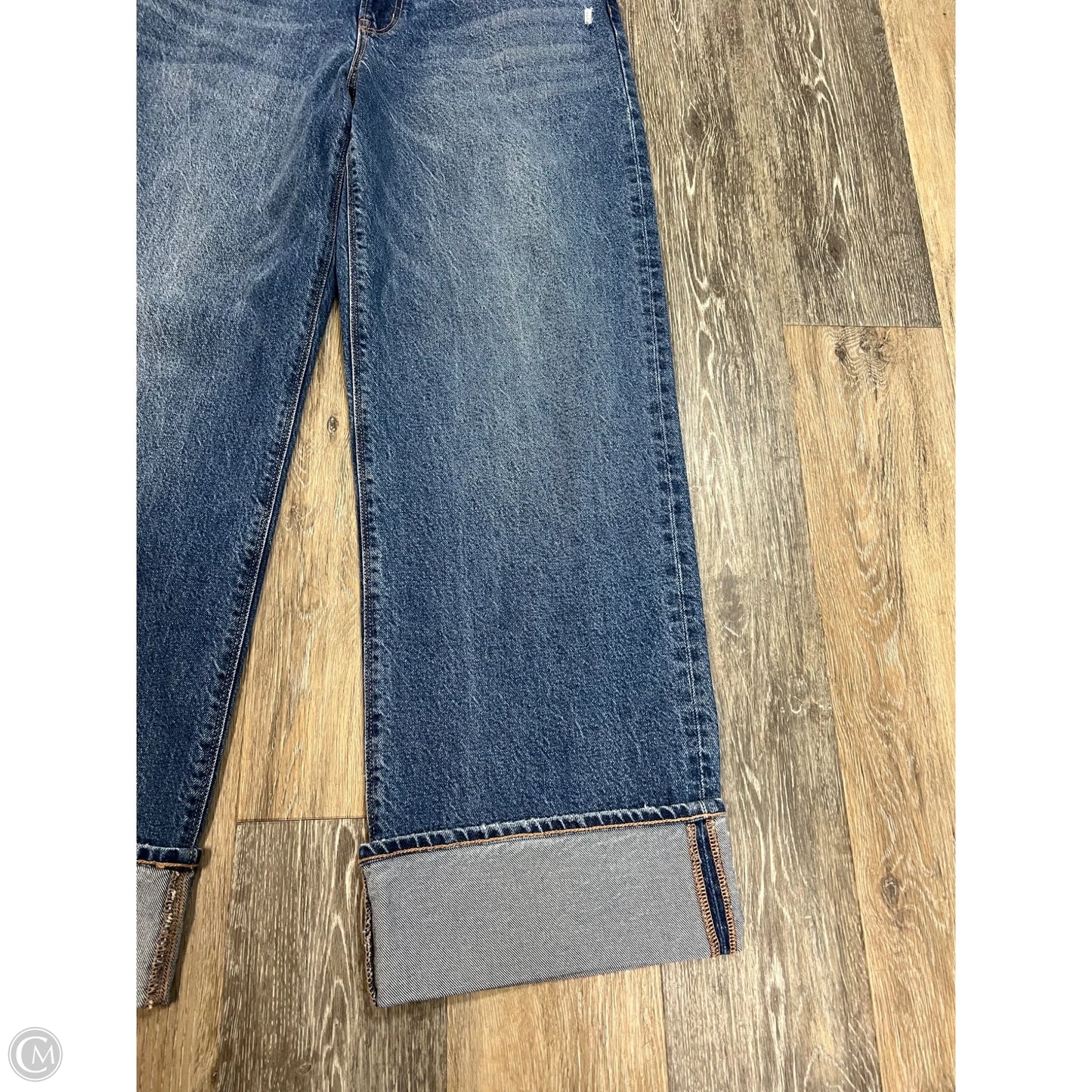 Jeans Straight By American Eagle In Blue Denim, Size: 12/31