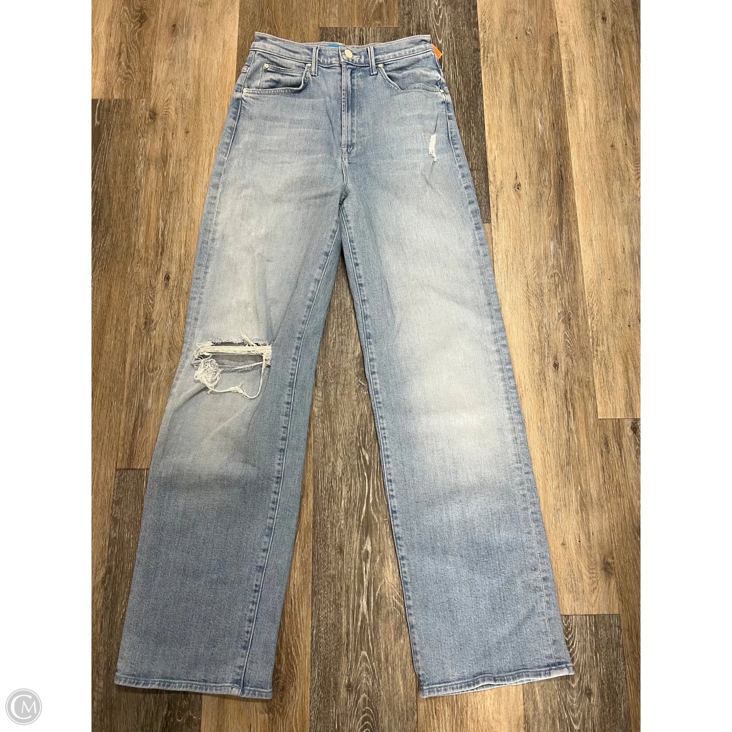 Jeans Straight By Mother In Blue Denim, Size: 1/25