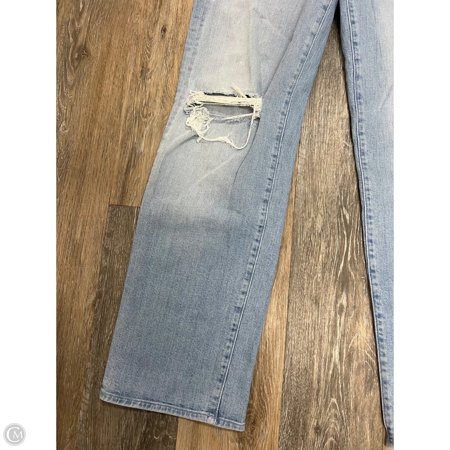 Jeans Straight By Mother In Blue Denim, Size: 1/25
