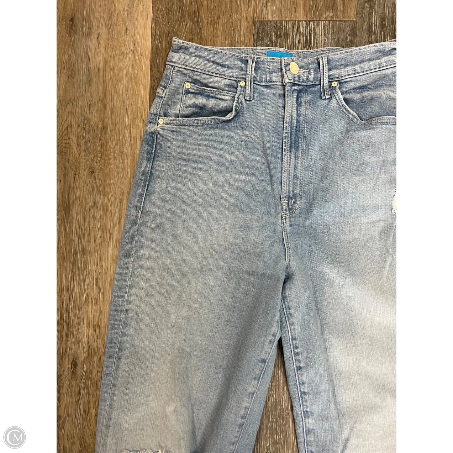 Jeans Straight By Mother In Blue Denim, Size: 1/25