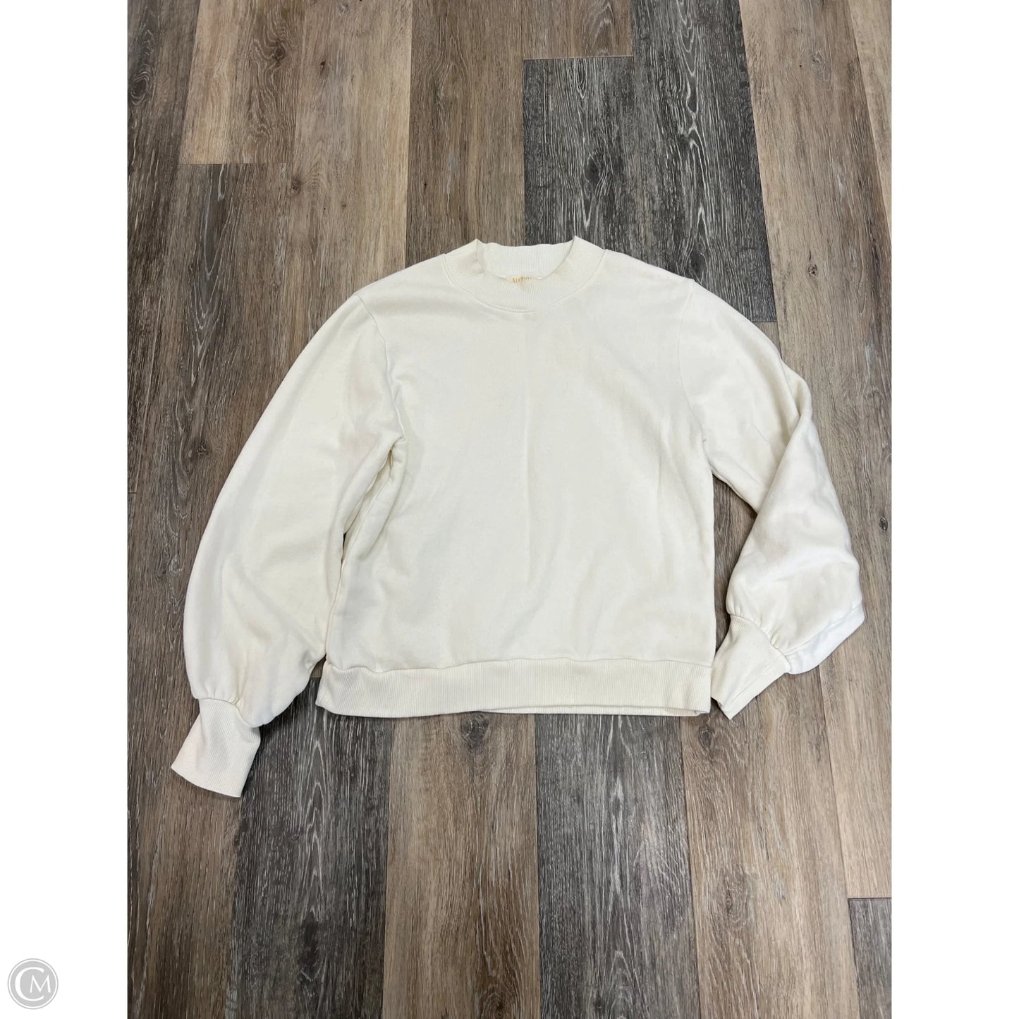 Sweatshirt Crew Neck By Nation In White, Size: S