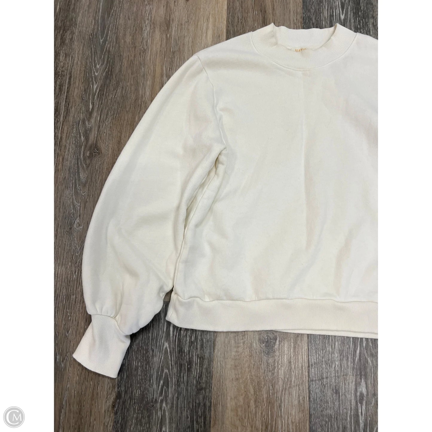 Sweatshirt Crew Neck By Nation In White, Size: S