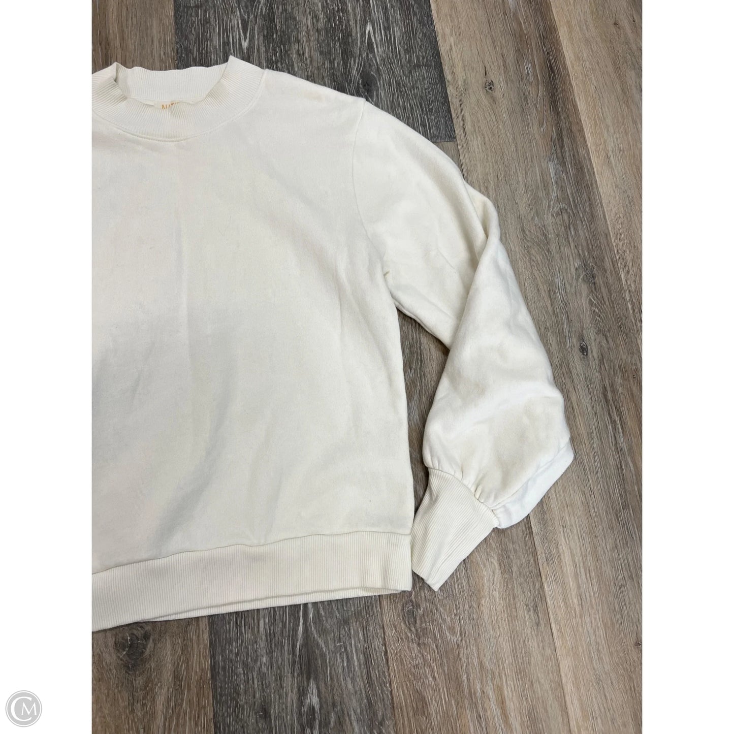 Sweatshirt Crew Neck By Nation In White, Size: S