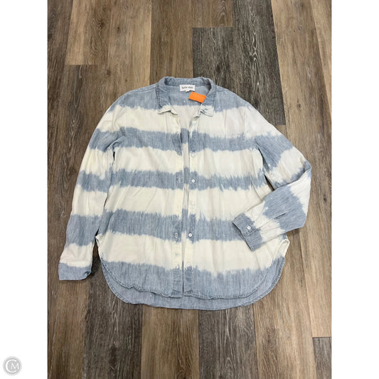 Blouse Long Sleeve By Bella Dahl In Blue, Size: M