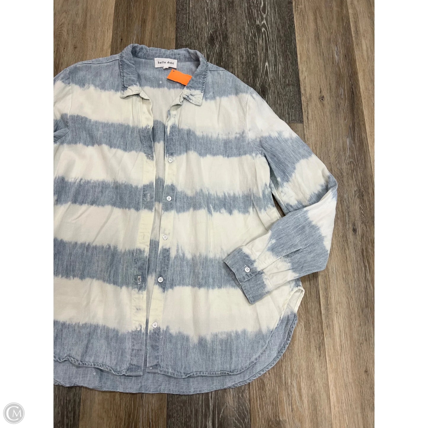 Blouse Long Sleeve By Bella Dahl In Blue, Size: M
