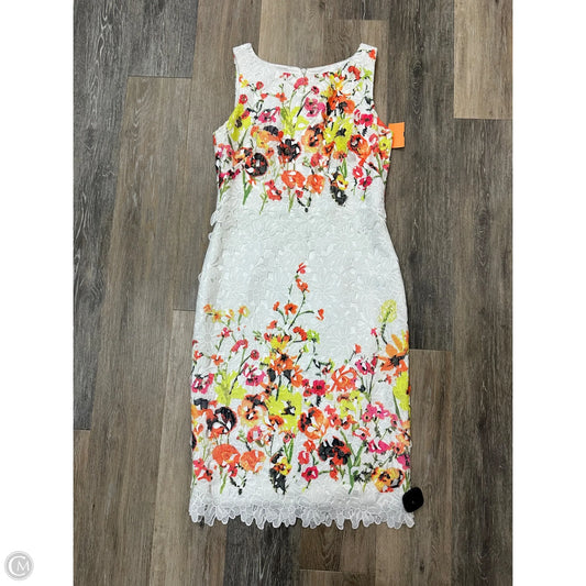 Dress Casual Midi By Badgley Mischka In Floral Print, Size: 6