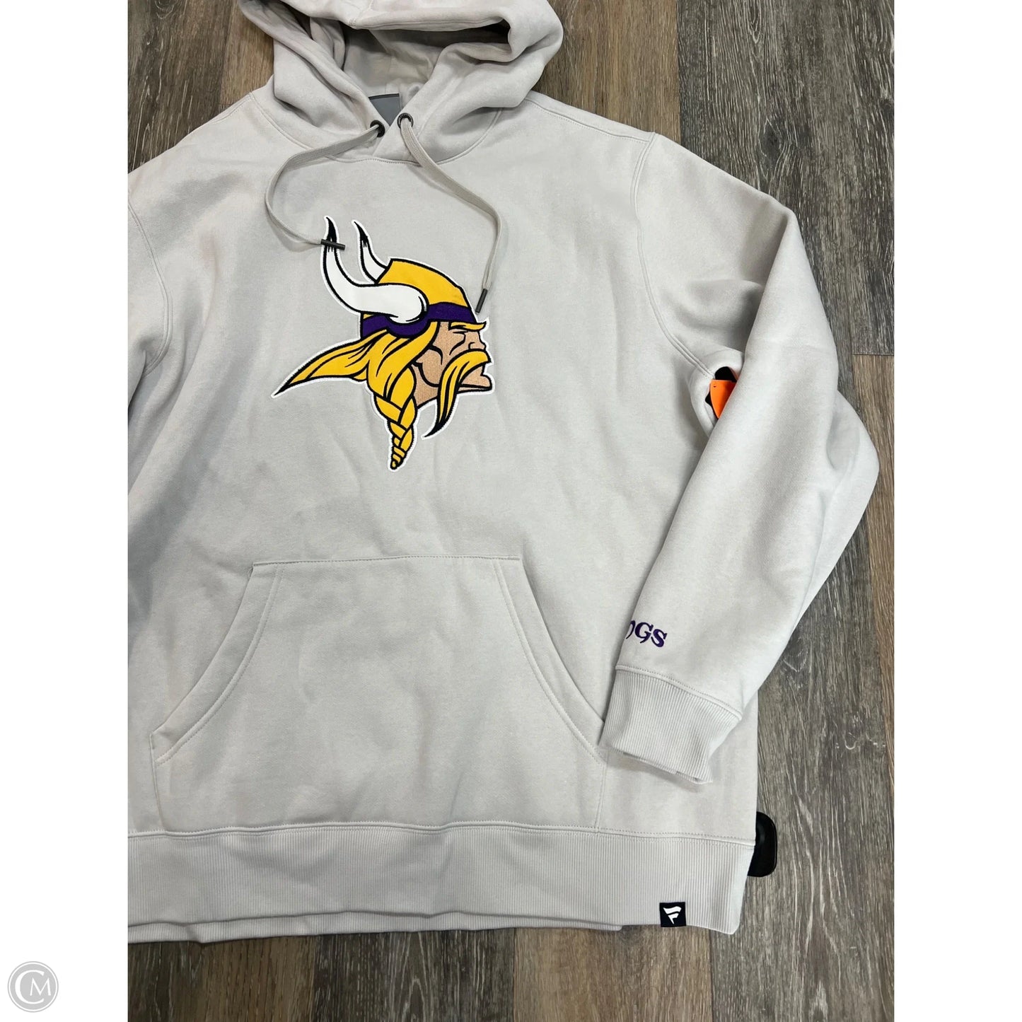 Athletic Sweatshirt Hoodie By Fanatics In Grey, Size: Xl