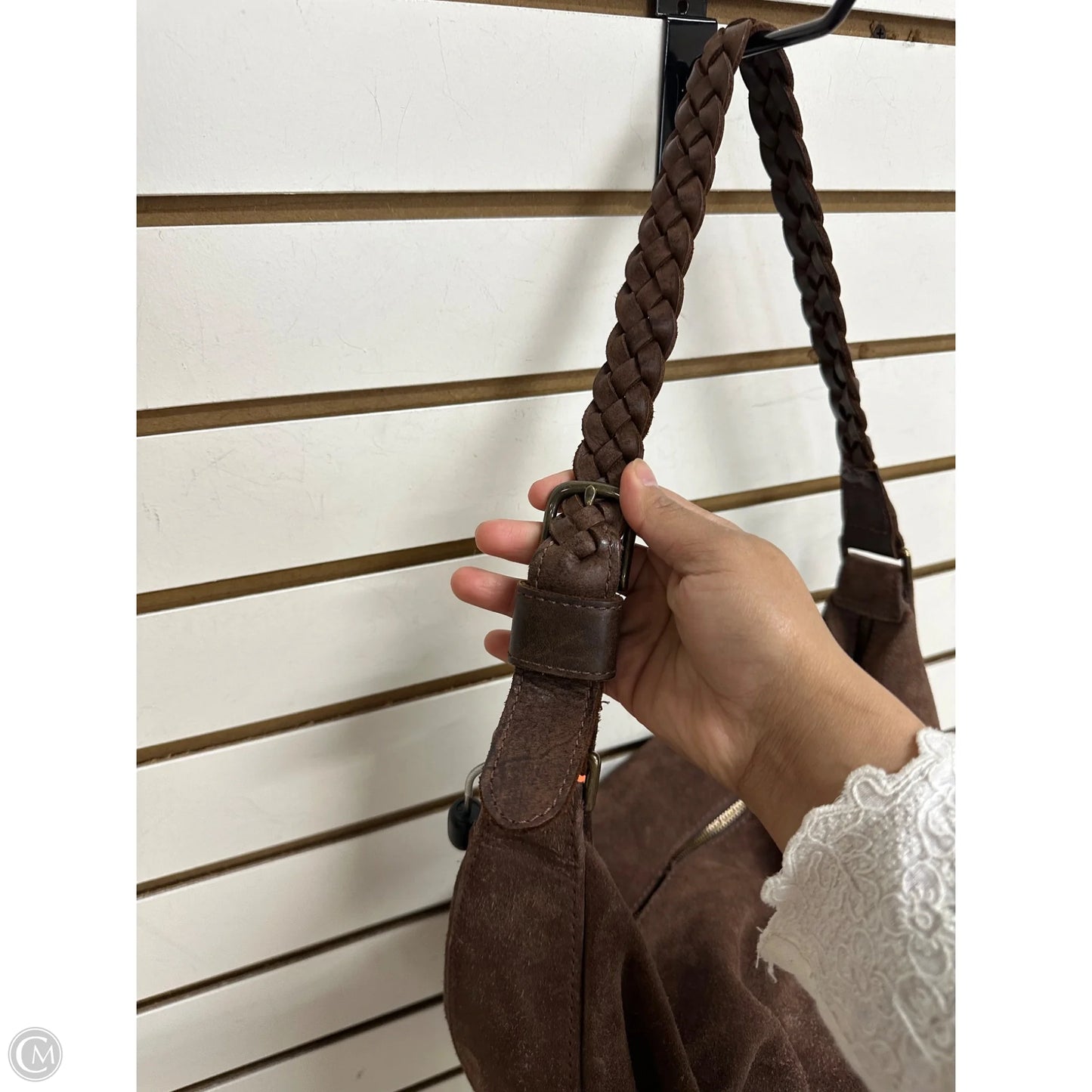 Handbag Leather By Parker Clay, Size: Medium