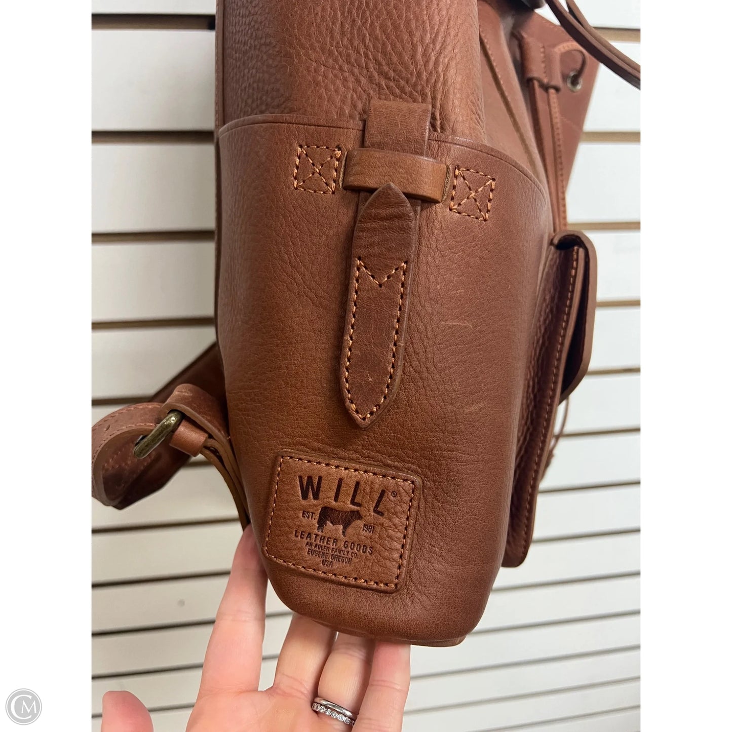 Backpack Leather By WILL, Size: Large