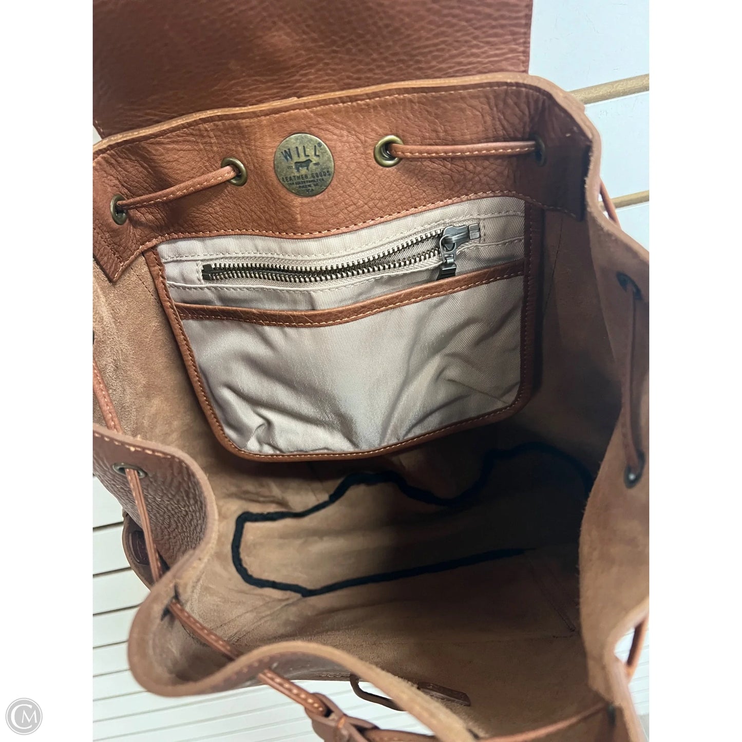 Backpack Leather By WILL, Size: Large