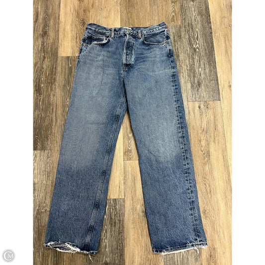 Jeans Straight By Agolde In Blue Denim, Size: 6