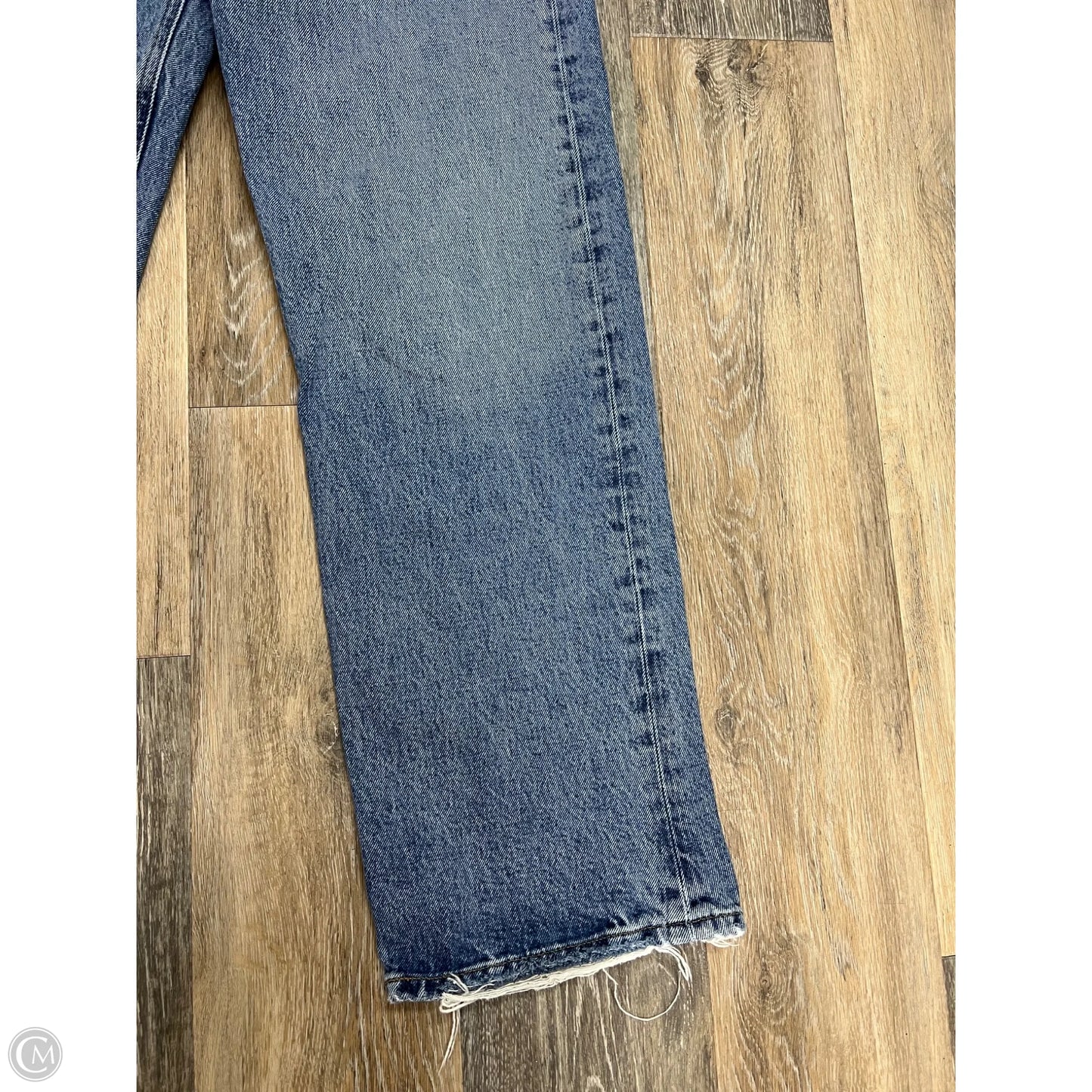 Jeans Straight By Agolde In Blue Denim, Size: 6