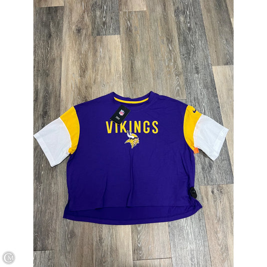 Athletic Top Short Sleeve By Nfl In Purple, Size: L