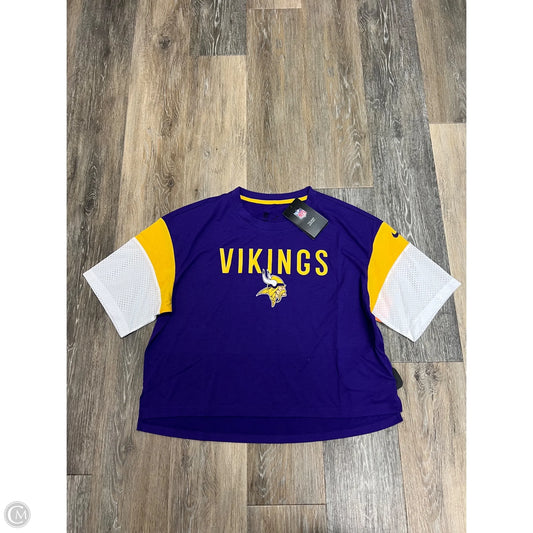 Athletic Top Short Sleeve By Nfl In Purple, Size: M