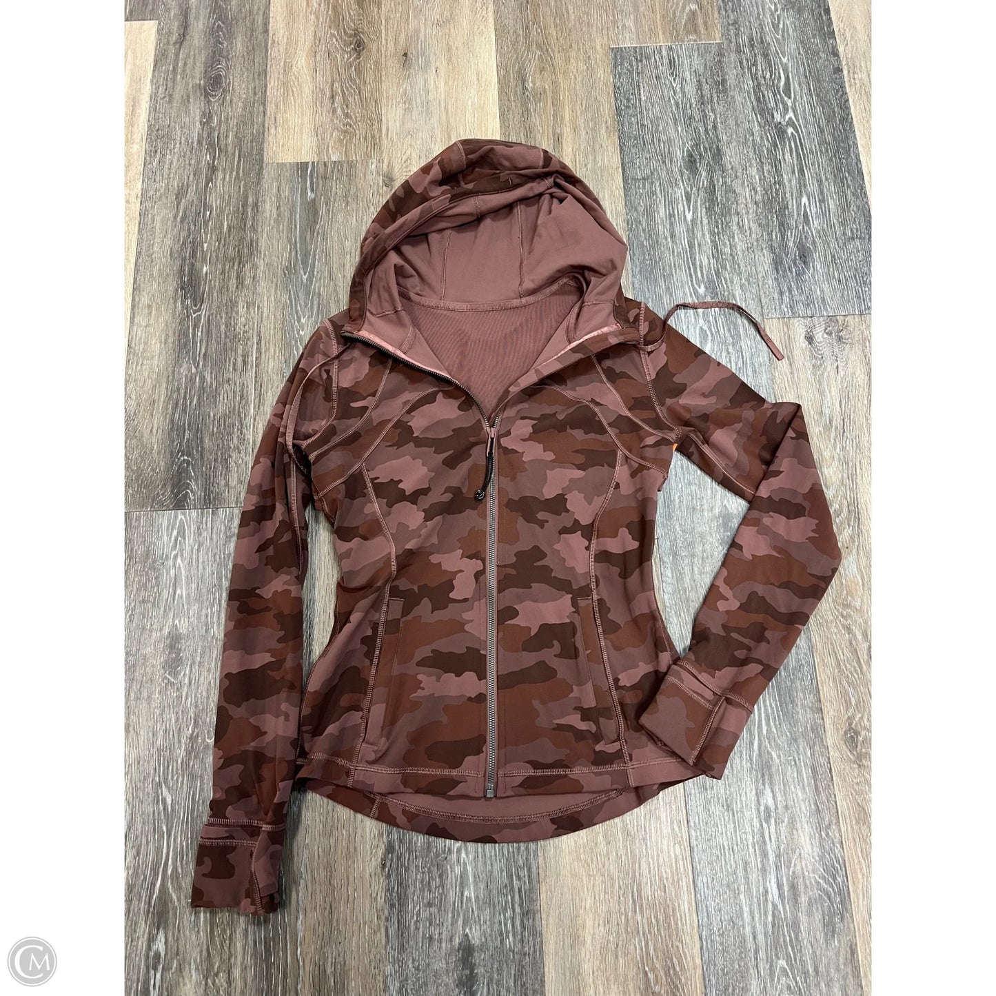 Athletic Jacket By Lululemon In Camouflage Print, Size: 8