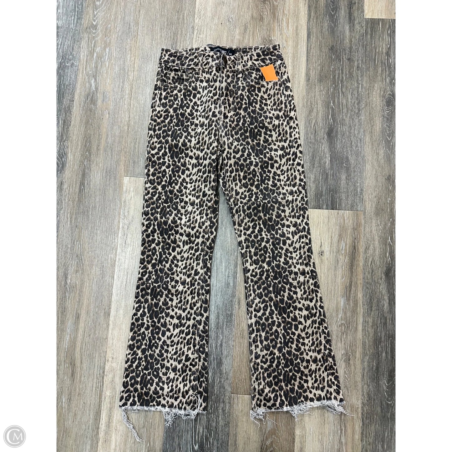 Jeans Flared By Just Black In Animal Print, Size: 0
