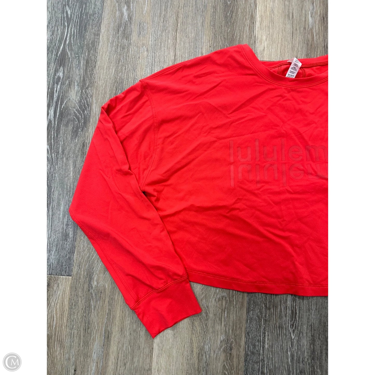 Athletic Top Long Sleeve Crewneck By Lululemon In Red, Size: 6