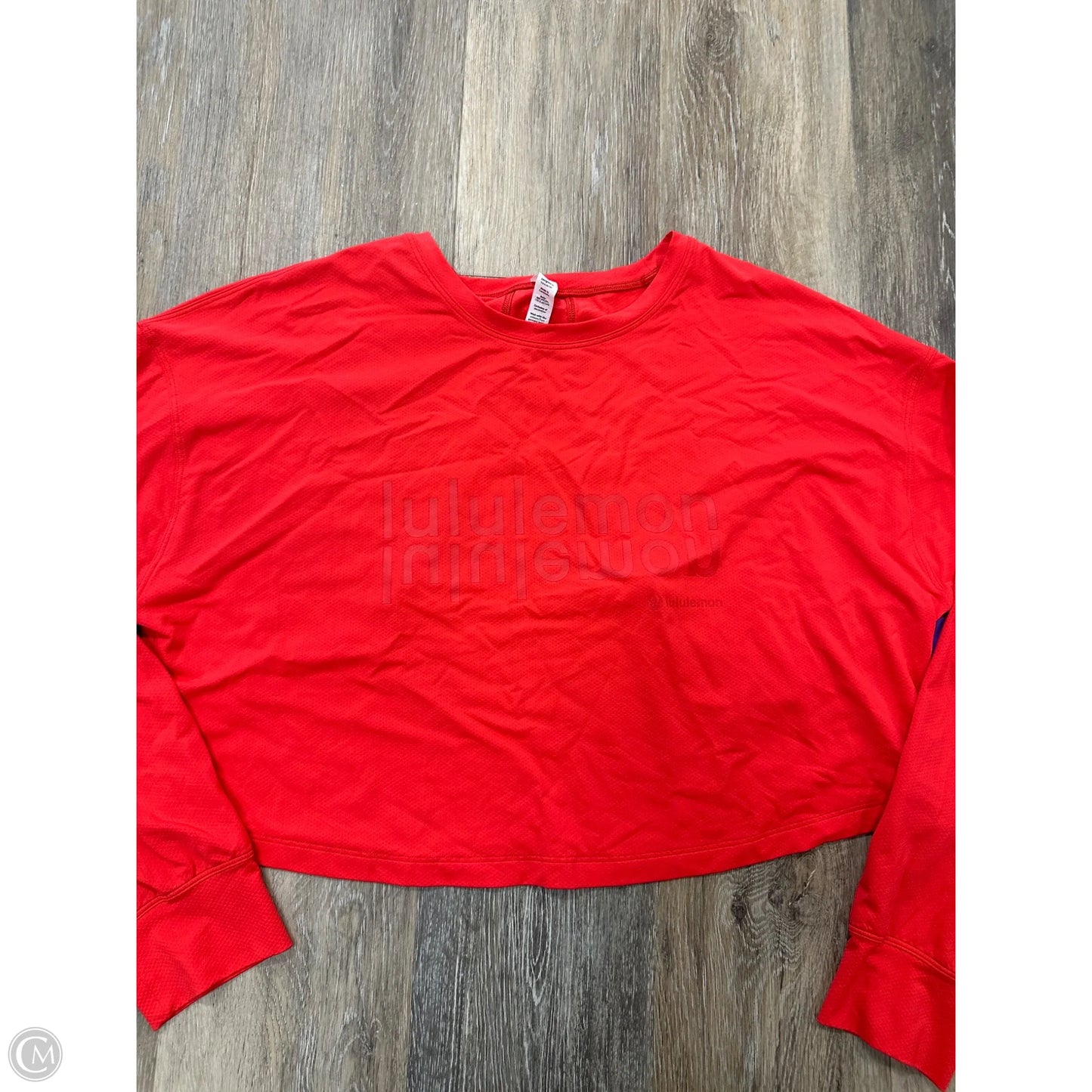 Athletic Top Long Sleeve Crewneck By Lululemon In Red, Size: 6