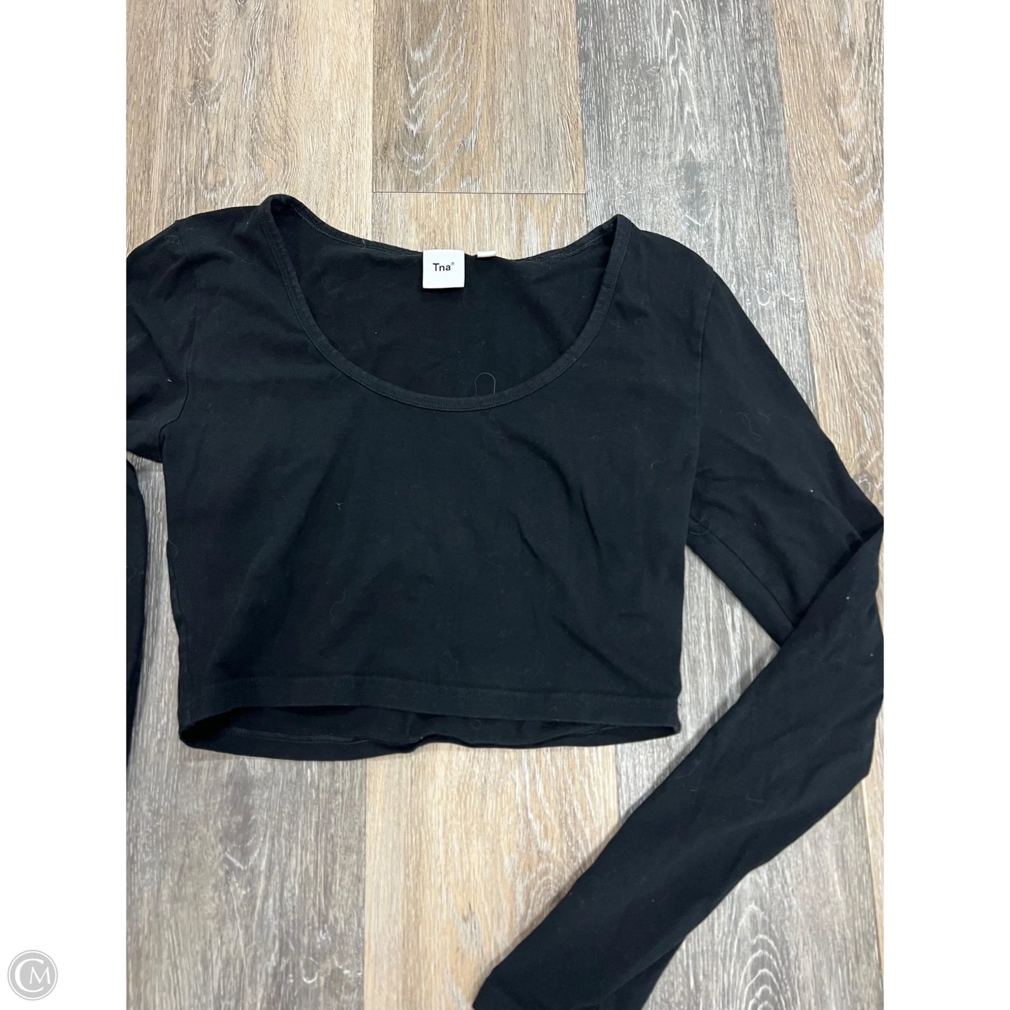 Top Long Sleeve By Tna In Black, Size: M