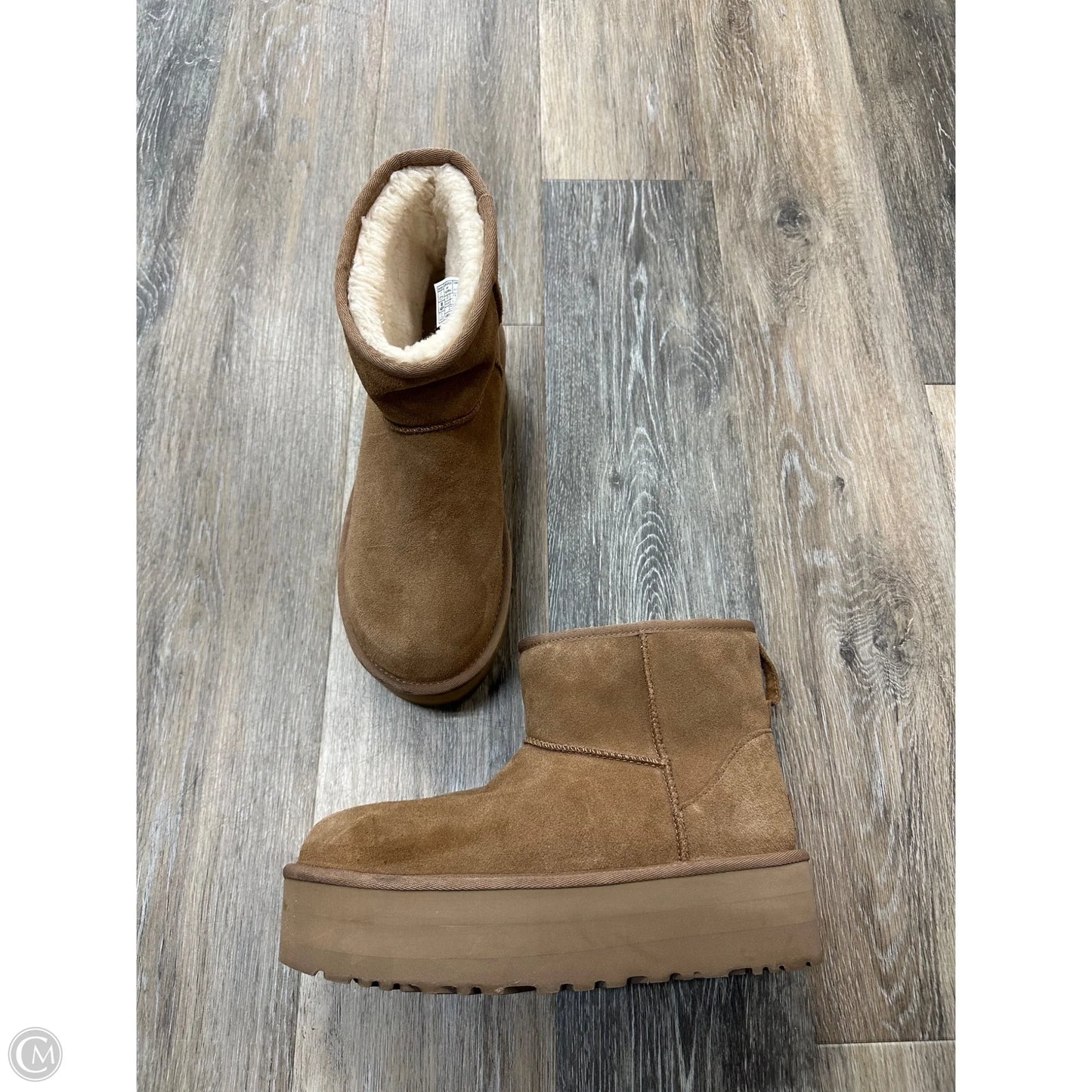 Boots Designer By Ugg In Brown, Size: 10
