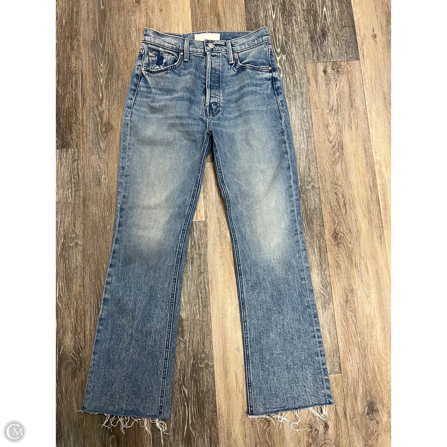 Jeans Straight By Mother In Blue Denim, Size: 2/26