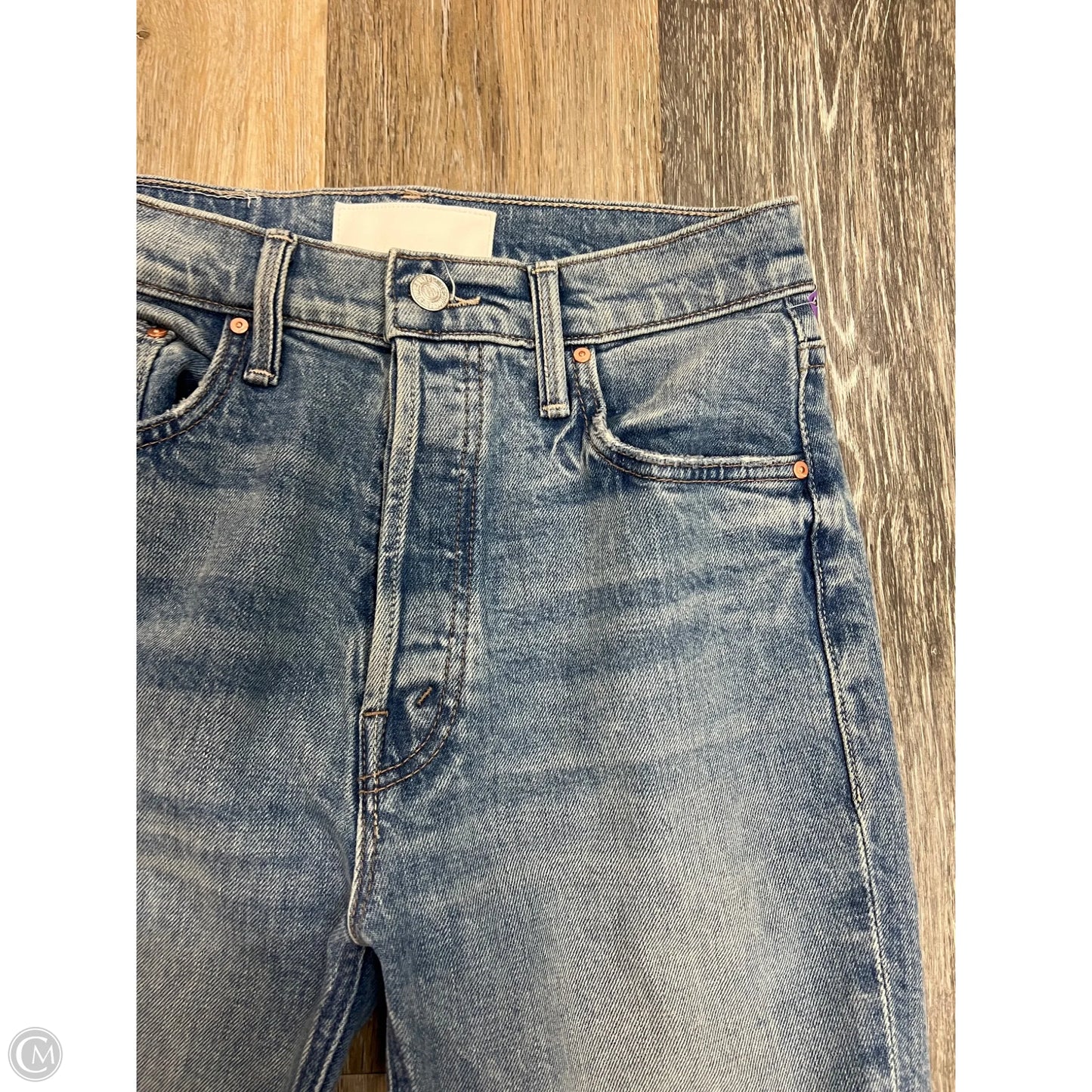 Jeans Straight By Mother In Blue Denim, Size: 2/26