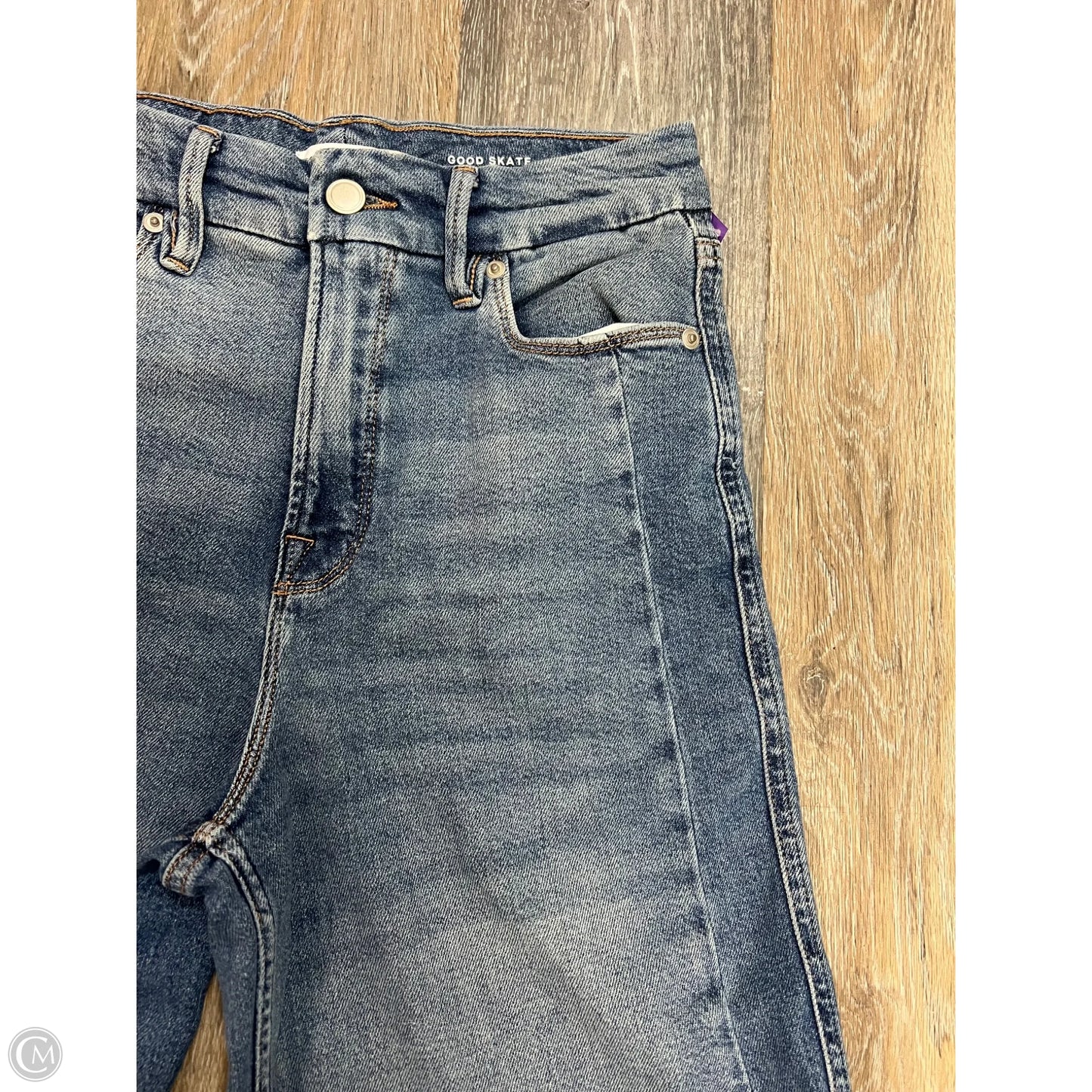 Jeans Straight By Good American In Blue Denim, Size: 2/26