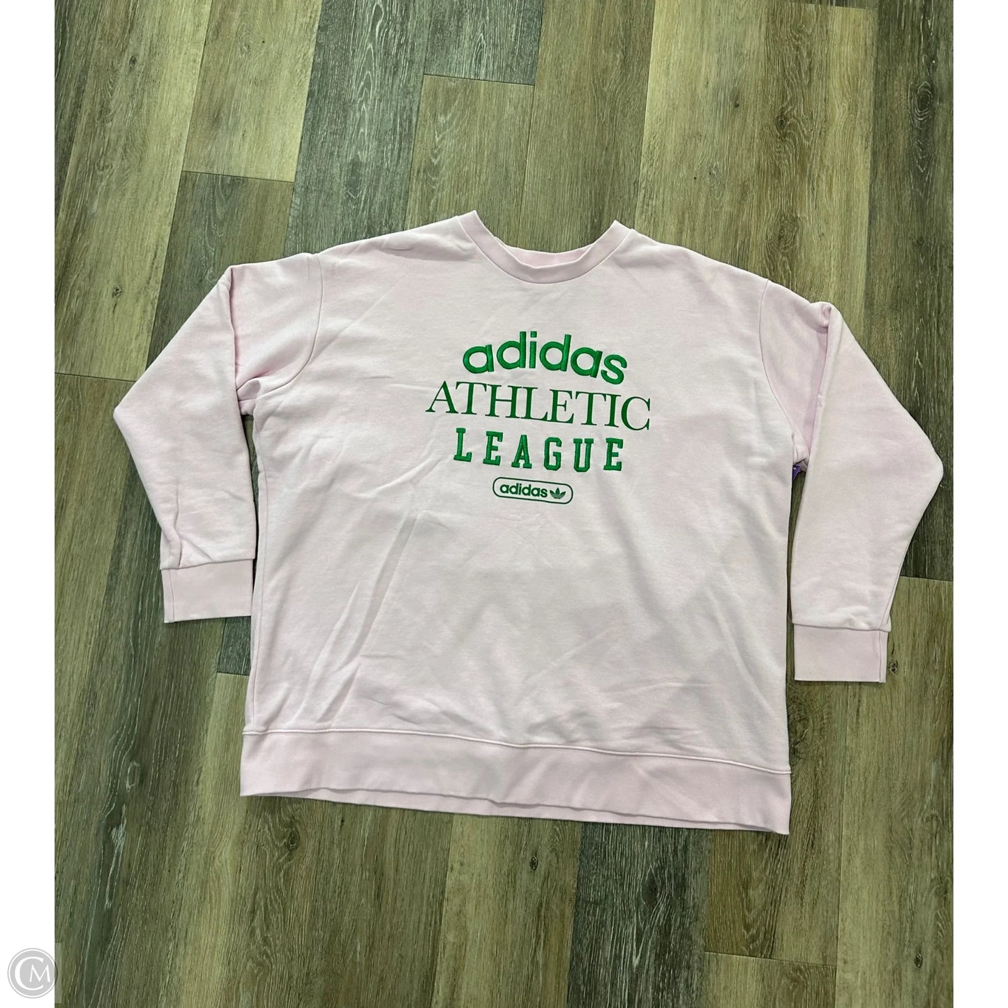 Athletic Sweatshirt Crewneck By Adidas In Pink, Size: 2x