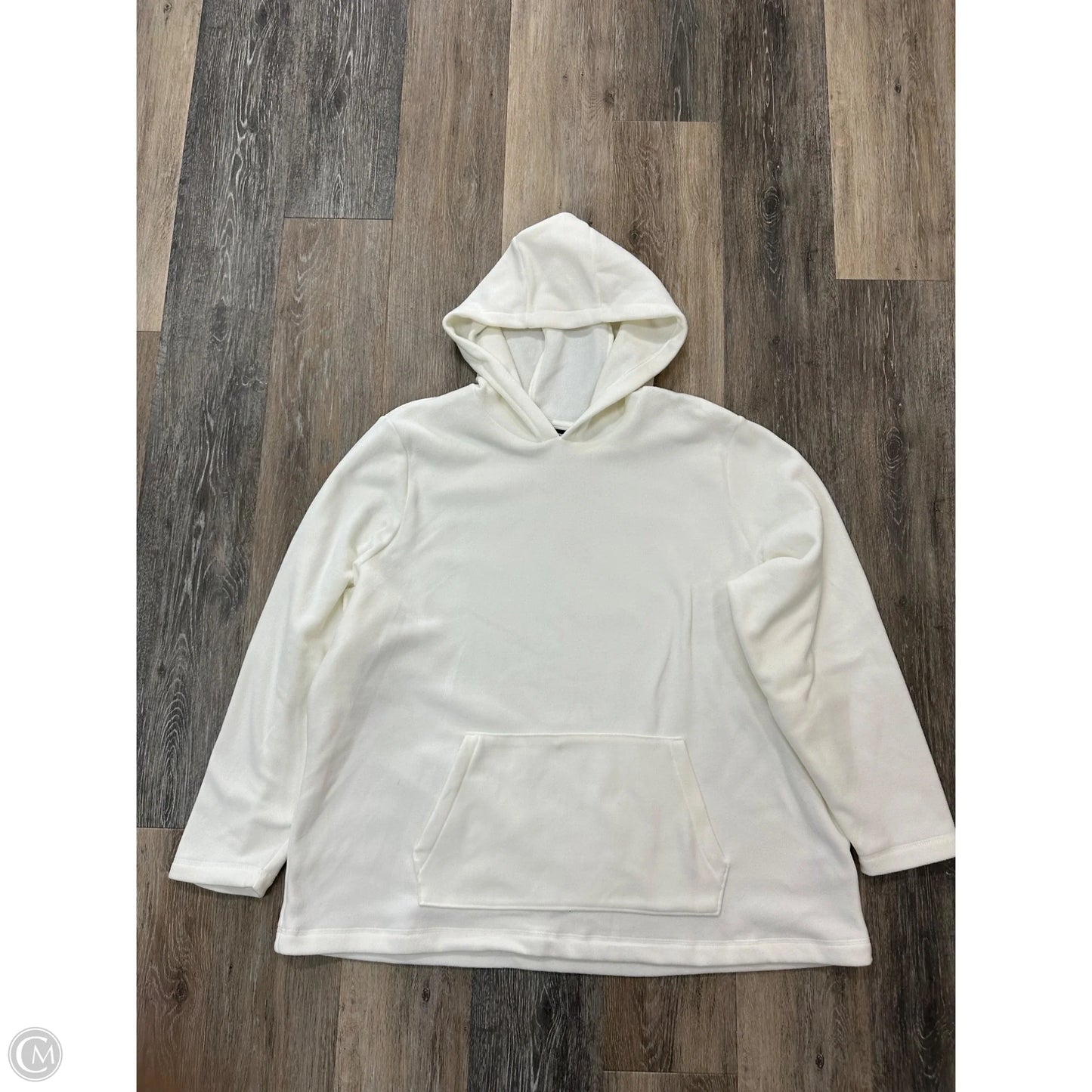 Sweater By Lands End In White, Size: 2x