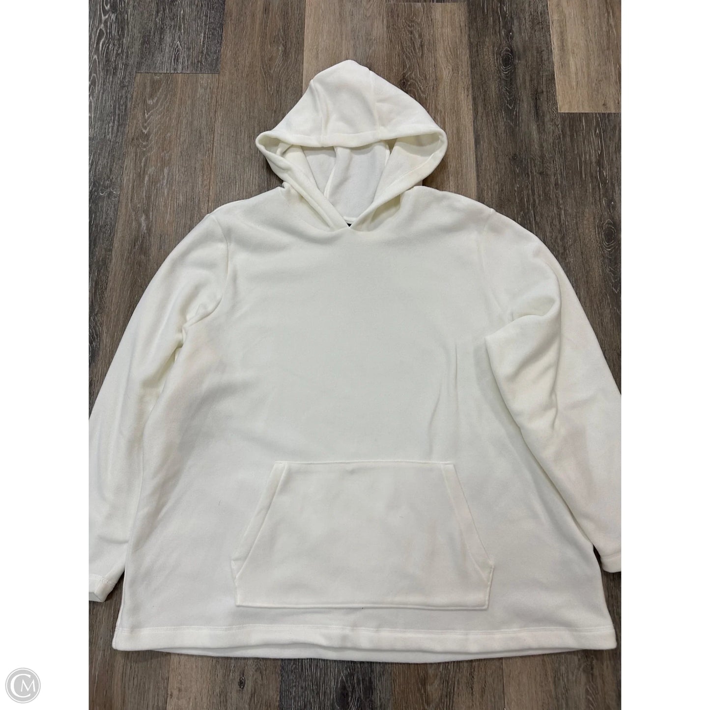 Sweater By Lands End In White, Size: 2x
