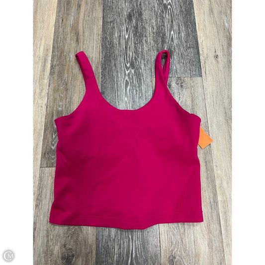 Athletic Tank Top By Lululemon In Pink, Size: 10