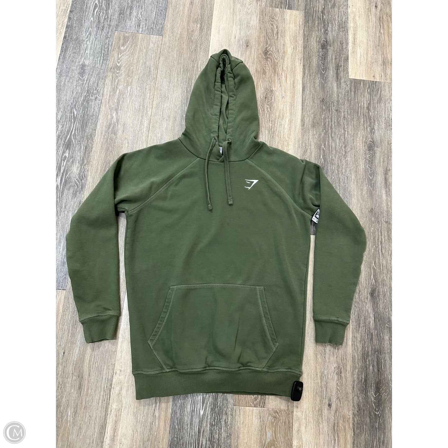 Athletic Sweatshirt Hoodie By Gym Shark In Green, Size: Xs
