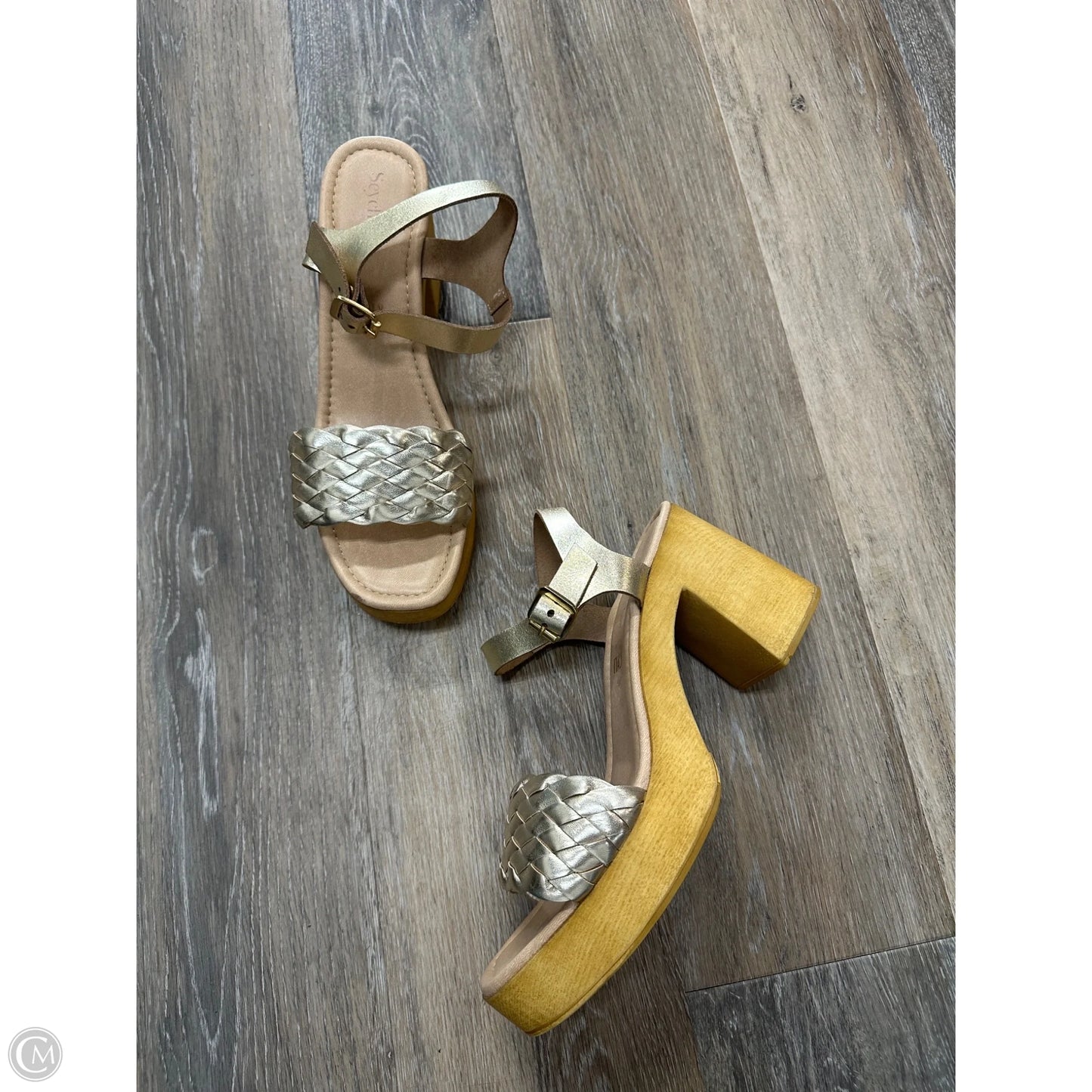 Sandals Heels Block By Seychelles In Gold, Size: 10