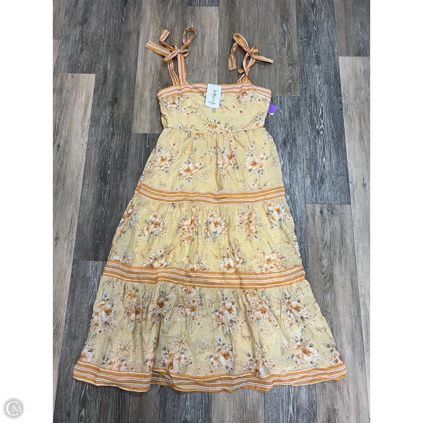 Dress Casual Maxi By By The River In Yellow, Size: M