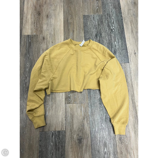 Athletic Sweatshirt Crewneck By Alo In Yellow, Size: Xs