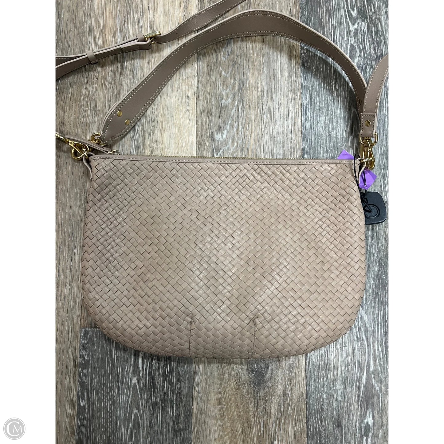 Handbag Leather By Quince, Size: Large