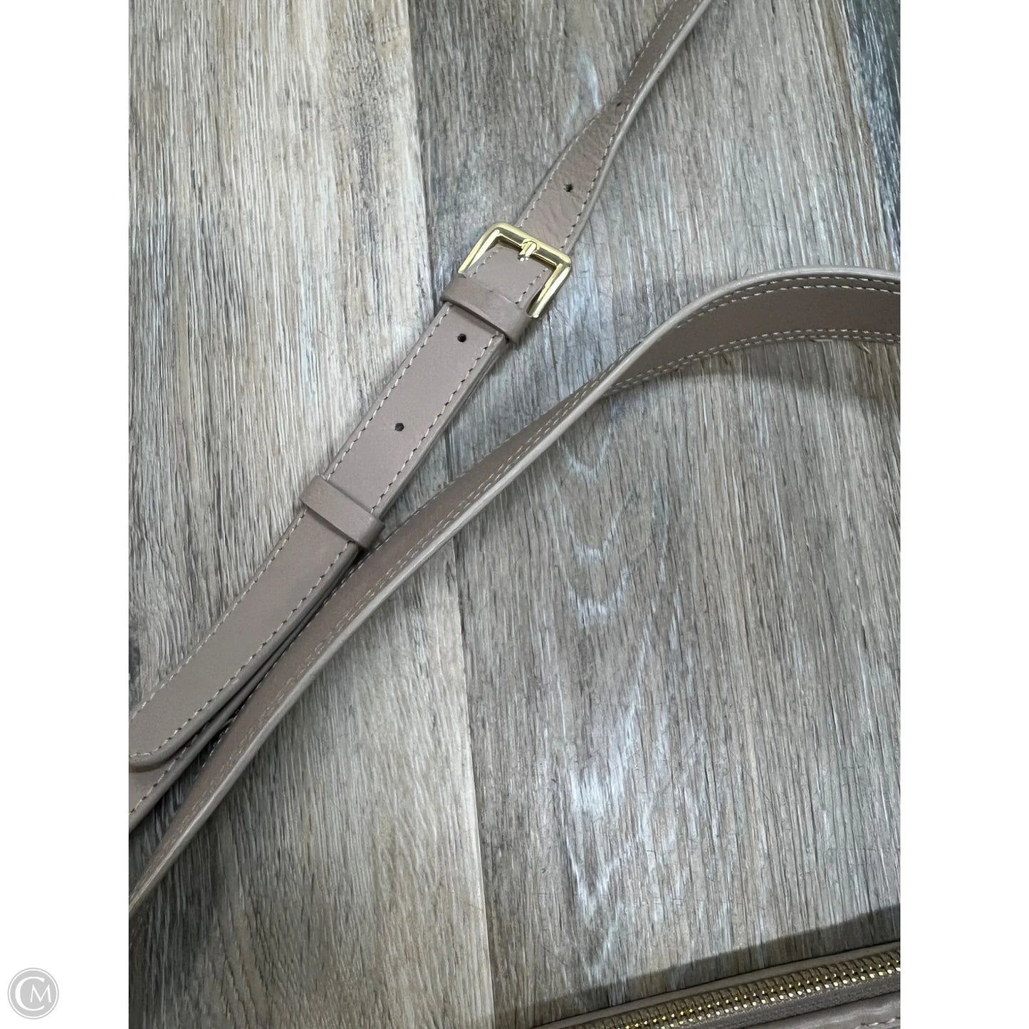 Handbag Leather By Quince, Size: Large