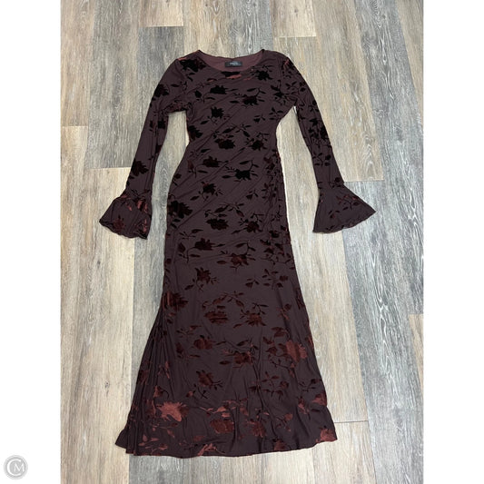 -Dress Party Long By Zesica In Maroon, Size: S