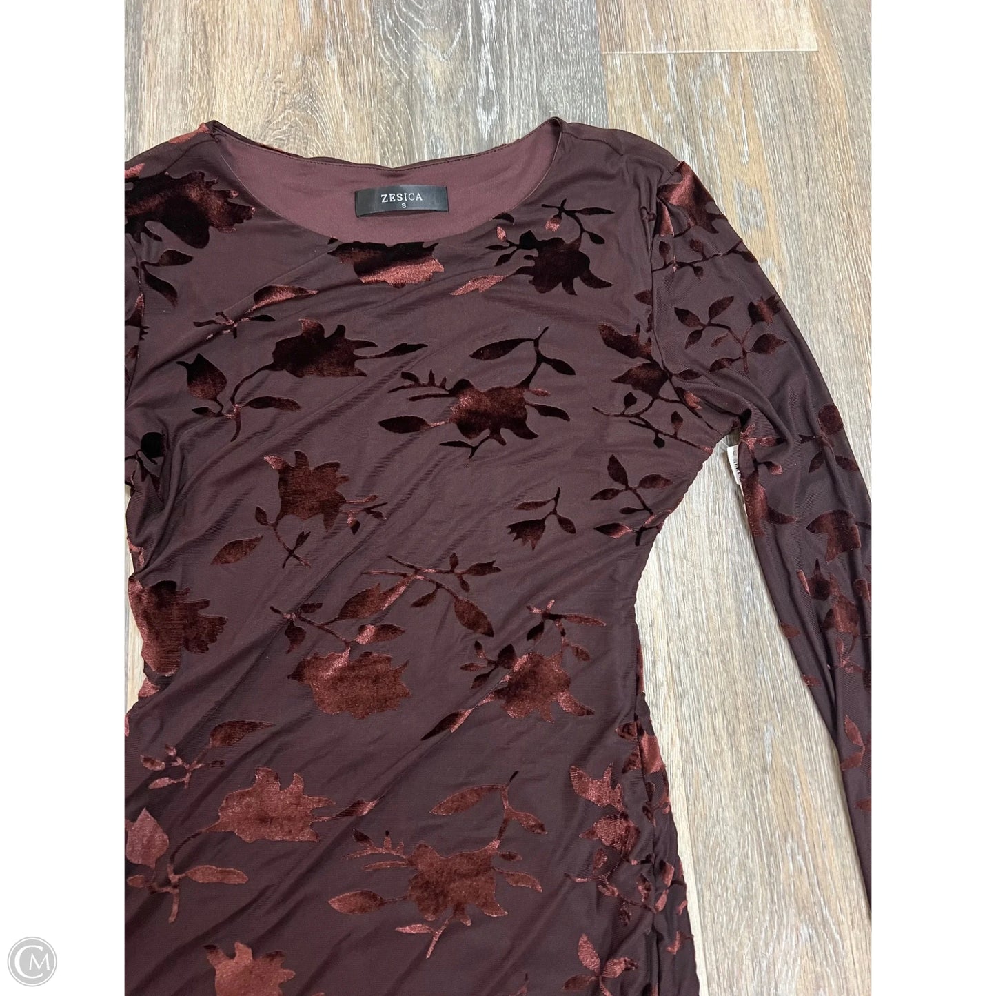 -Dress Party Long By Zesica In Maroon, Size: S