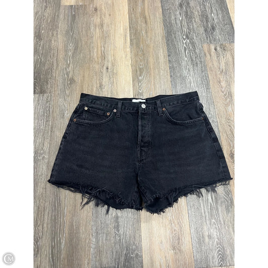 Shorts By Agolde In Black Denim, Size: 12/31