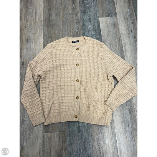 Sweater Cardigan By Prettygarden In Tan, Size: M