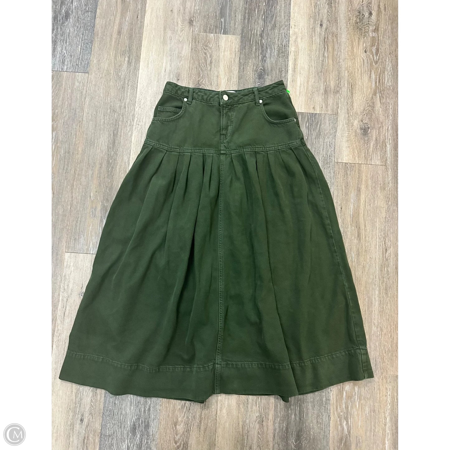Skirt Maxi By Pilcro In Green Denim, Size: 4
